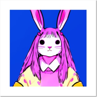 Anime Easter Bunny back version (MD23ETR021) Posters and Art